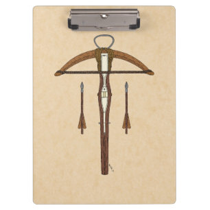 Medieval Krossbow met bouten Klembord