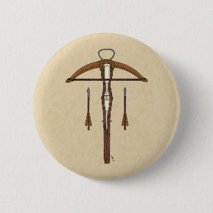 Medieval Krossbow met bouten Ronde Button 5,7 Cm