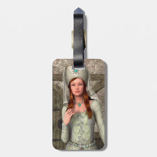 Medieval Lady Bagagelabel (Achterkant verticaal)