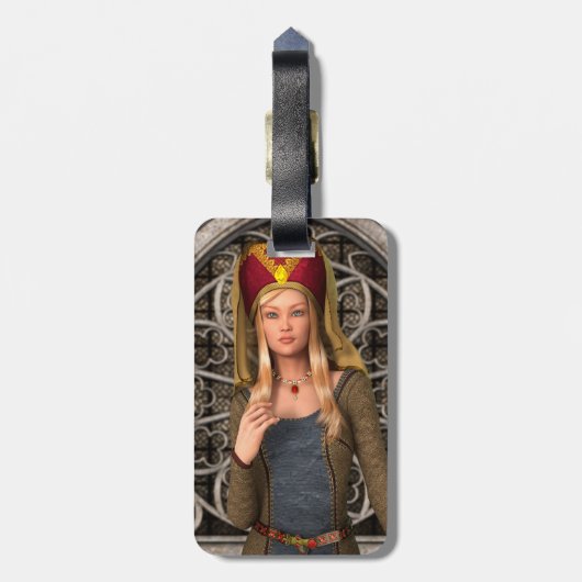 Medieval Lady Bagagelabel (Achterkant verticaal)