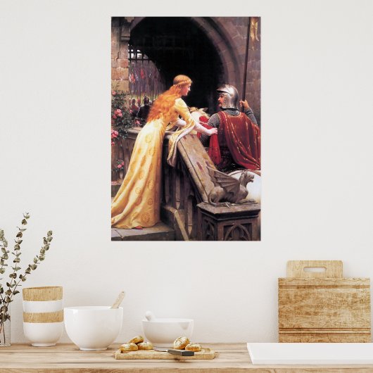Medieval Lady en Knight Poster (Keuken)