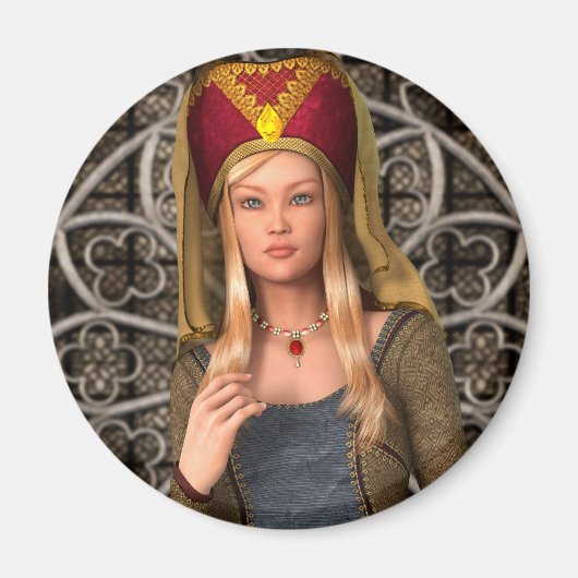 Medieval Lady Magneet (Voorkant)
