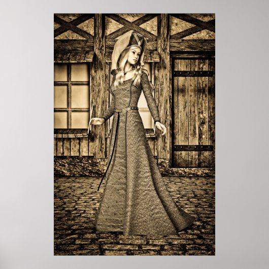 Medieval Lady Poster (Voorkant)