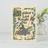 Medieval “Last Knight Out” Bachelorette Invitation (Debout devant)