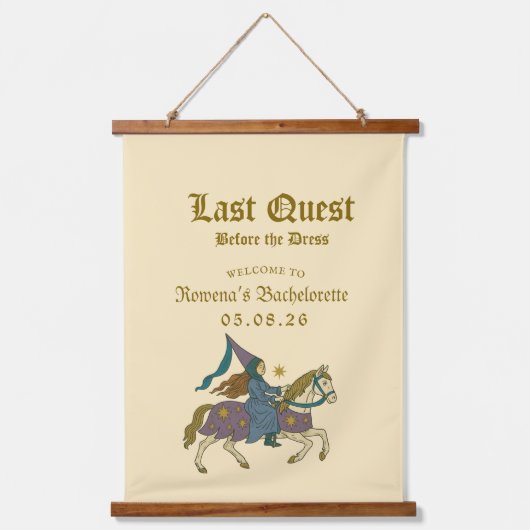 Medieval “Last Quest Bachelorette Welcome Hangend Wandkleed (Voorkant)