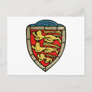 Medieval Lions Crest Briefkaart