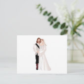 Medieval Lord en Lady Briefkaart (Staand voorkant)