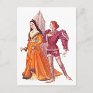 Medieval Lord en Lady Briefkaart