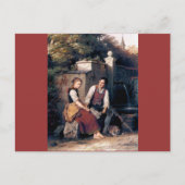 Medieval Love Man schilder romantisch Briefkaart (Voorkant)