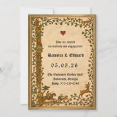 Medieval Manuscript Engagement Party  Kaart (Achterkant)