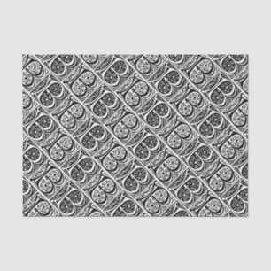 Medieval Manuscript Illuminated Letter B Monogram Tissuepapier