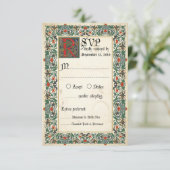 Medieval Manuscript RSVP-kaart RSVP Kaartje (Staand voorkant)