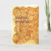 Medieval manuscript Yuletide Kaart (Voorkant)