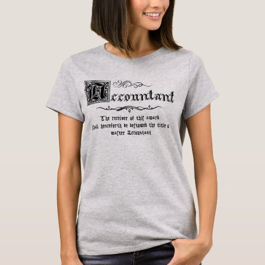 Medieval Master Accountant T-shirt (Voorkant)