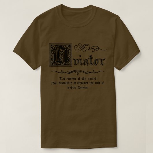 Medieval Master Aviator T-shirt (Design voorkant)