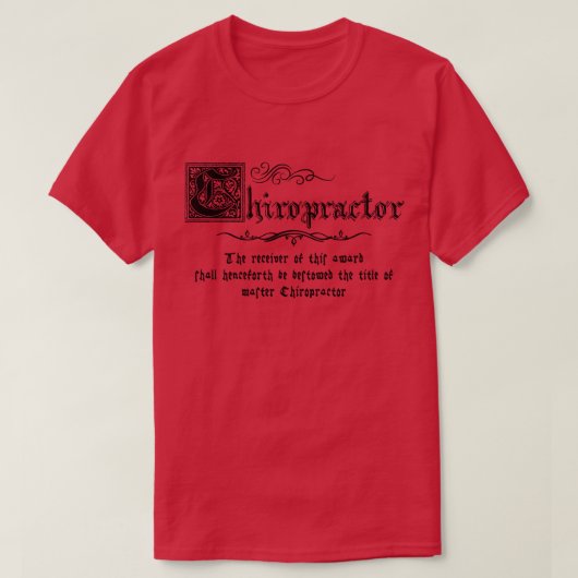 Medieval Master Chiropractor T-shirt (Design voorkant)