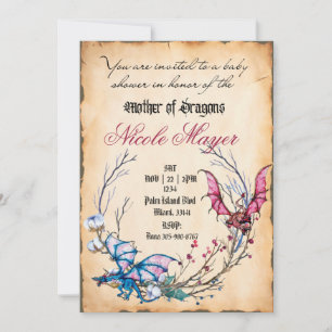Medieval Moeder Baby shower Uitnodiging