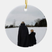 Medieval moeder en dochter keramisch ornament (Voorkant)