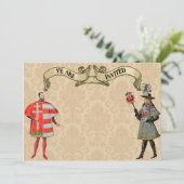 Medieval Nobles Wedding Invitations Kaart (Staand voorkant)