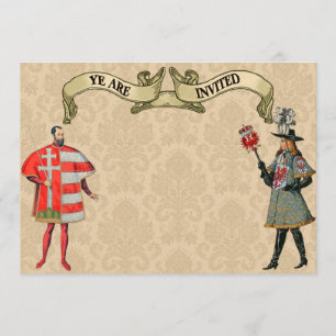 Medieval Nobles Wedding Invitations Kaart
