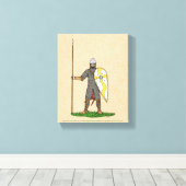 Medieval Norman Knight Circa 1066 Canvas Afdruk (Insitu (Houten vloer))