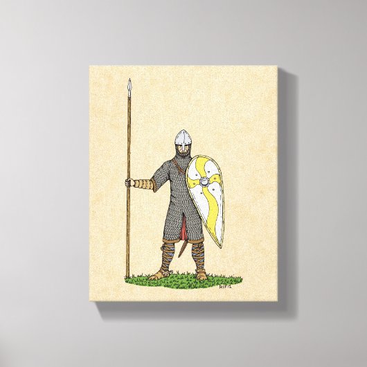 Medieval Norman Knight Circa 1066 Canvas Afdruk (Voorkant)