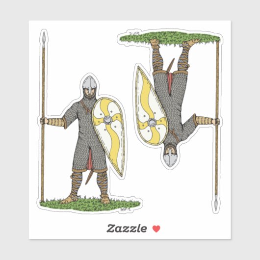 Medieval Norman Knight Circa 1066 Sticker (Vel)