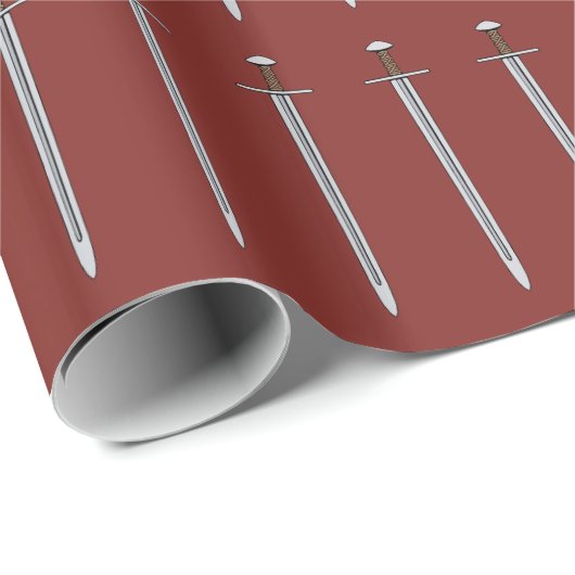 Medieval Norman Sword Cadeaupapier (Rol Hoek)