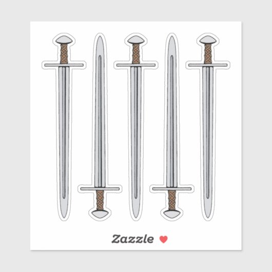 Medieval Norman Sword Sticker (Vel)