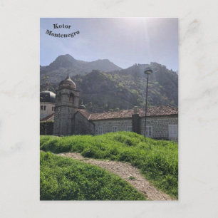 Medieval orthodoxe kerk, oude Kotor, Montenegro Briefkaart