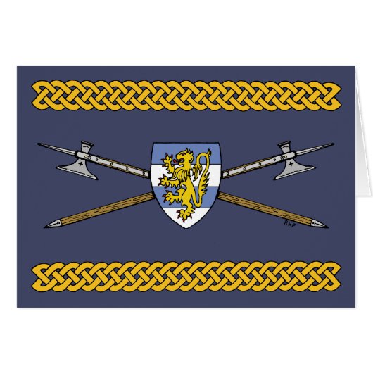 Medieval Poleaxen en Shield (Voorkant Horizontaal)