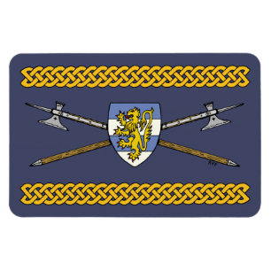 Medieval Poleaxen en Shield Magneet