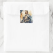 Medieval Prince Vierkante Sticker (Tas)