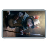 Medieval Rat met Spear Magnet Magneet (Horizontaal)