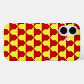 Medieval Red Yellow Ferrer Derby Heraldic Pattern Case-Mate iPhone Case (Achterkant (horizontaal))