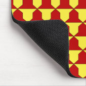 Medieval Red Yellow Ferrer Derby Heraldic Pattern Muismat (Hoek)