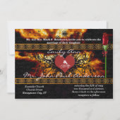 Medieval renaissance Clouds Wedding Invitations Kaart (Achterkant)