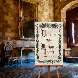 Medieval Renaissance Middle Ages Welcome Sign Poster