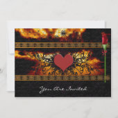 Médiéval Renaissance Nuages Mariages Invitations (Devant)