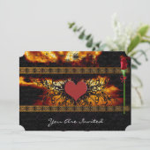 Médiéval Renaissance Nuages Mariages Invitations (Debout devant)