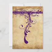 Medieval Renaissance Paars Faux Parchment Kaart (Achterkant)