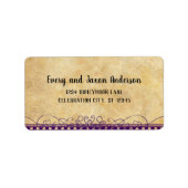 Medieval Renaissance Plum Large Shipping Labels (Voorkant)