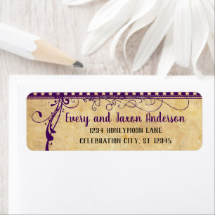 Medieval Renaissance Ultra Violet Return Address Etiket