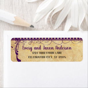 Medieval Renaissance Ultra Violet Return Address Etiket