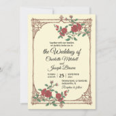 Medieval-Romantic met Wooden Lijst Weddenschap Kaart (Voorkant)