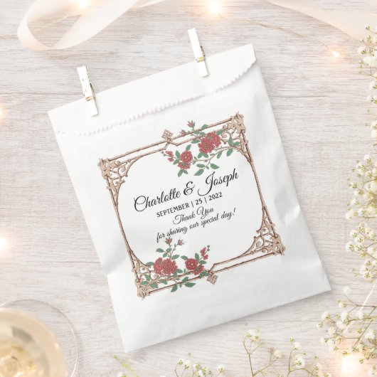 Medieval Romantic Wedding Favor Bag Bedankzakje (Geknipt)