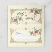 Medieval Romantic Wedding Folded Place Card (Buitenkant ongevouwen)