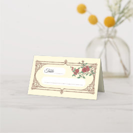 Medieval Romantic Wedding Folded Place Card