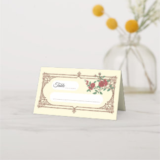Medieval Romantic Wedding Folded Place Card