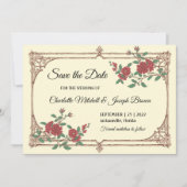 Medieval Romantic Wedding Save the Date Kaart (Voorkant)